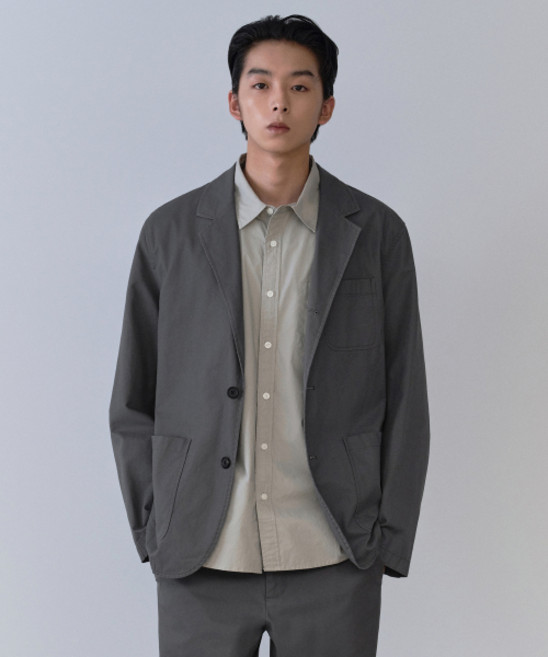 무신사 스탠다드 시티 워커스 코튼 블레이저 그레이 497936