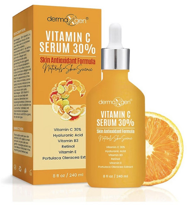 대용량 미국산 고함량 수입 비타민C 비타민씨 30% 주름 개선 미백 세럼 앰플 레티놀 히알루론산 비타민E 나이아신아마이드 흔적 잡티 미백 앰플 레이저 토닝, 1개, 240ml