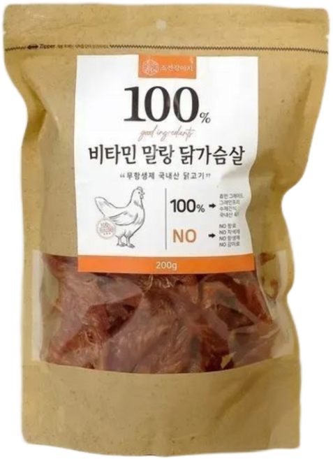 조선강아지 대용량 국산 강아지 수제간식, 비타민 말랑닭가슴살, 200g, 1개