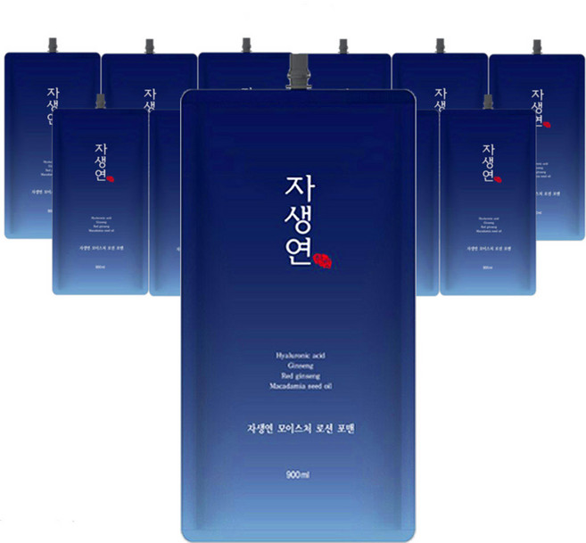 자생연 댕기머리 로션 포맨 900ml 리필용화장품, 12개