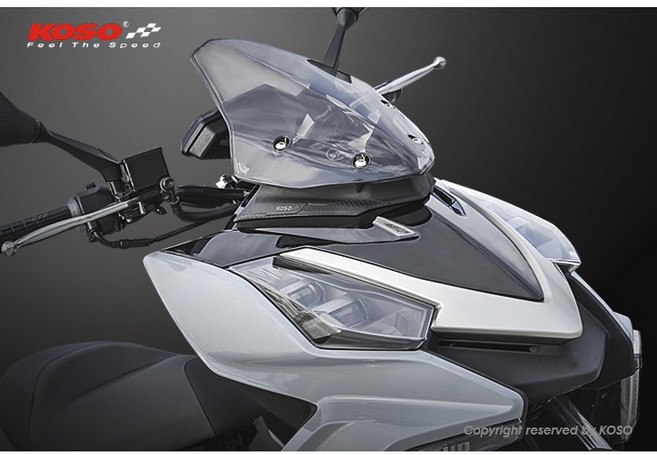 KOSO DRG 衝刺風鏡 擋風鏡 小風鏡 DRG 158 前移 機車風鏡 黑色, 1個