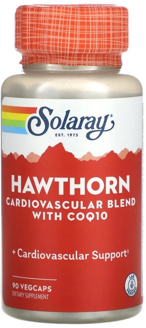 솔라레이 COQ10 함유 산사나무 심혈관계 혼합물 베지 캡슐 90정, 1개 - 쿠팡