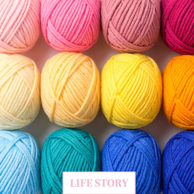 생활스토리 몽실몽실 구름 뜨개실, 12개, A세트