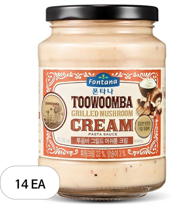 폰타나 투움바 그릴드 머쉬룸 크림 파스타소스 430g, 14개