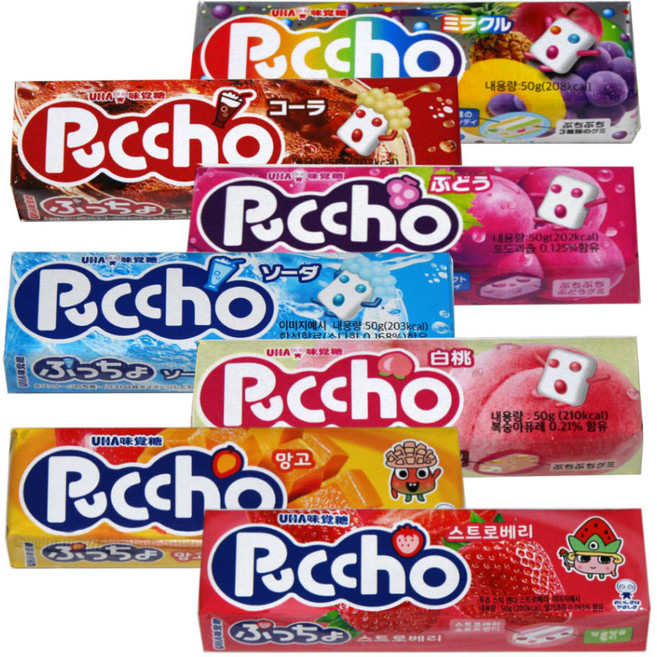 푸쵸 스틱 캔디 7가지, 7개, 50g