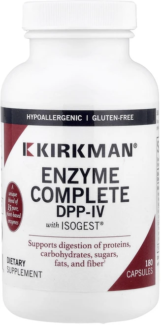 Kirkman Labs 엔자임 컴플리트 DPP-IV With ISOGEST 캡슐 180정, 3병 - 쿠팡