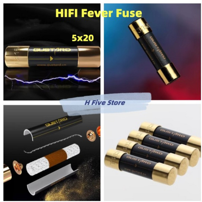 GUSTARD 630ma 1.6A 3.15A hifi 발열 퓨즈 나노 합금, 03 8A, 1개