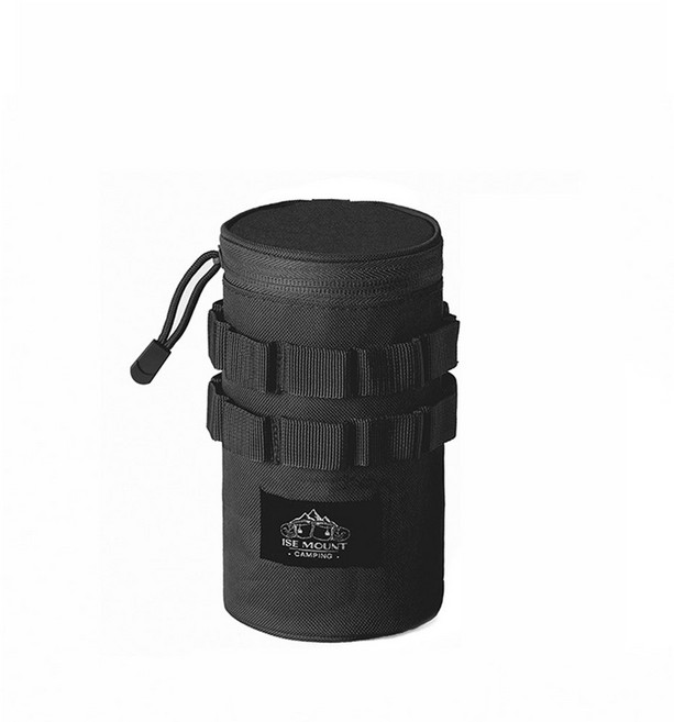 리빙코어 캠핑 등산 낚시 다용도 멀티 파우치 컵가방, 블랙, 1개