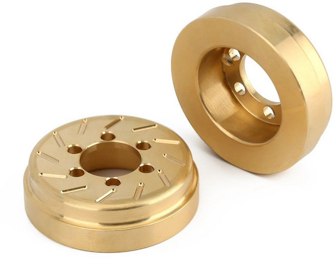 INJORA 2PCS 황동 63g 내부 카운터 1.9 2.2 인치 휠 림 축 SCX10 90046 TRX4 TRX6 VS4-10 RC 크롤러 자동차