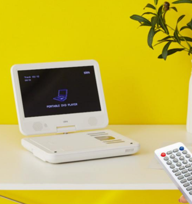 (SAFA)휴대용 LED DVD플레이어 블루투스 USB CD리핑 차량용 캠핑용 학습용 영화 음악 코드프리 고화질, DV100