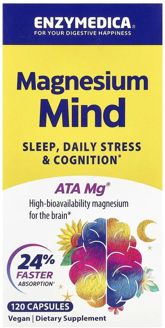 엔자이메디카 마그네슘 마인드 캡슐 120정, 4개 - 쿠팡
