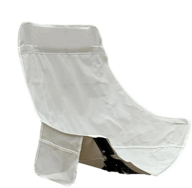 캠핑 의자 커버 교체 라운지 수리 천 옥스포드 천 문 의자 시트 커버 피크닉 뒷마당 잔디 파티오 야외용, 설명대로, 높은 백인