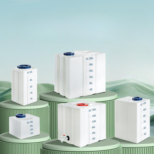 PE 드럼통 사각 플라스틱 공드럼 바케스 젓갈통 약품통, KC-40L(수평형)구멍개방 및 밀봉링, 1개