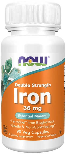 NOW 나우 철분 아이론 Iron 36mg 에센셜 미네랄 90정, 1개 - 쿠팡