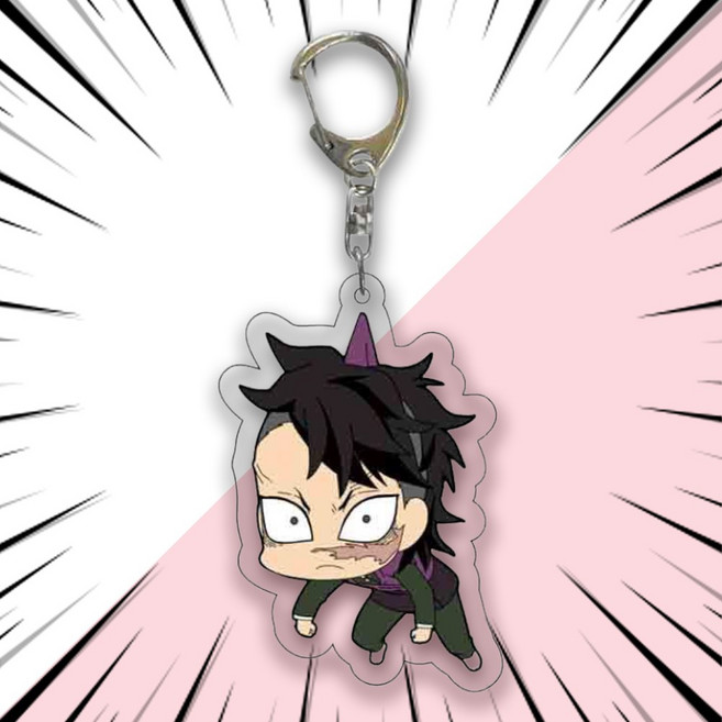 귀멸의 칼날 캐릭터 키링 열쇠고리 키체인 대롱대롱 행잉SDver. 귀칼/귀살대 가방고리&장식, 귀칼키링, G-003724. 시나즈가와 겐야