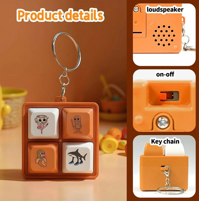 이탈리안브레인롯키링 키캡키링 소리나는키링 트랄랄레로트랄랄라 침팬지니바나니니