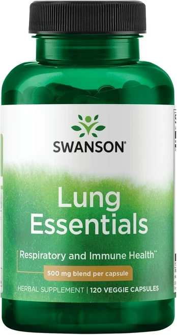 스완슨 Lung Essentials 500 mg 120 베지캡슐, 120정, 1개 - 쿠팡