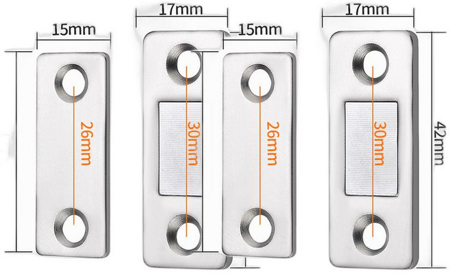 셀링랩 자석도어캐치, 2세트, 실버