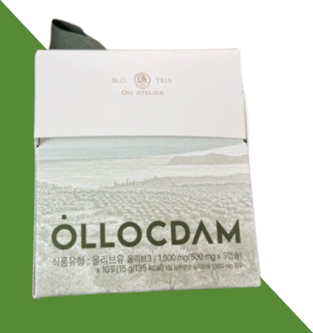 올록담 올리브3 1500mg 올리브유 캡슐, 10회분, 15g, 3박스
