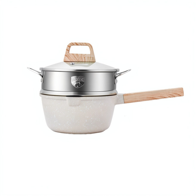 HYPXL 麥飯石不粘奶鍋, 18CM帶蒸屜, 1個, 18cm
