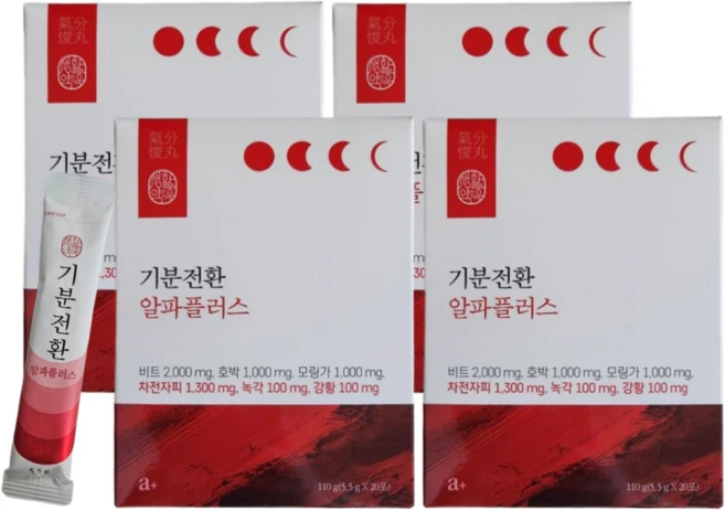 기분전환 알파플러스V 호박 차전자피 20포, 4개 - 쿠팡
