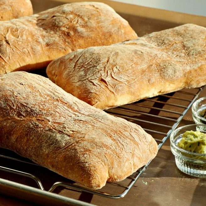 바질리프 통밀 치아바타 통밀빵 유기농 건강빵(저온숙성발효 천연발효종 비건빵), 160g, 5개