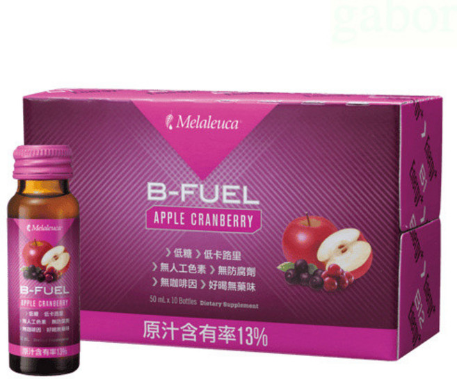 Melaleuca B-FUEL 蘋果蔓越莓口味B群補給飲, 1個, B群補給飲蘋果蔓越莓口味50ml10瓶