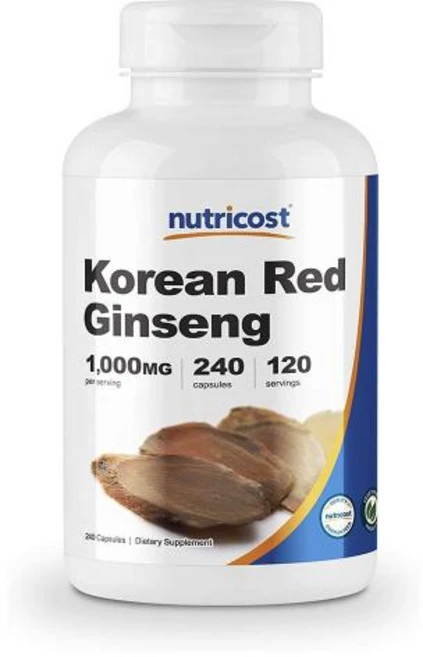 뉴트리코스트 한국 홍삼 1000mg 240캡슐 (4개월분) 코리안 Korean Red Ginseng, 1개, 240정 - 쿠팡