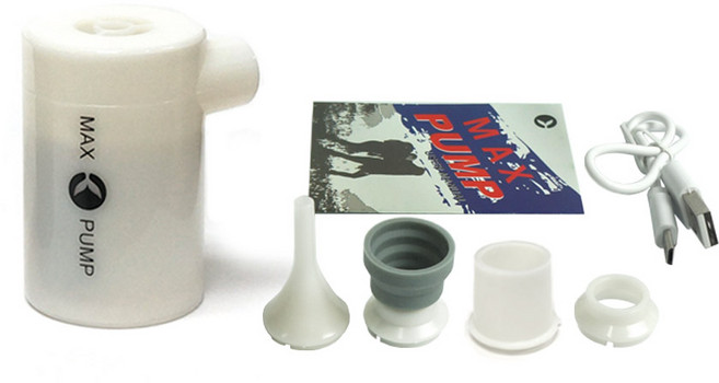 에어 펌프 캠핑 휴대용 충전 무선 공기 주입기, usb충전식미니펌프_화이트