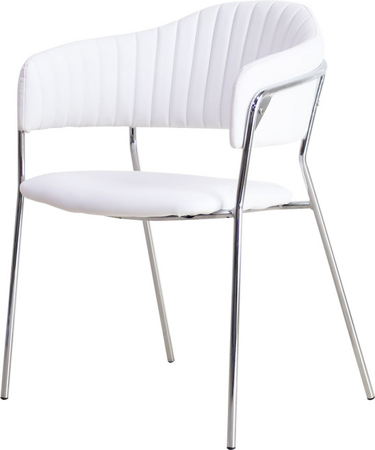 일루일루 스카 앙투레 실버 카페 인테리어 화장대 미드센추리 식탁 의자, 다이아 화이트(PU), 1개