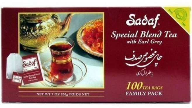 홍차 Sadaf 사다프 얼 그레이 페이퍼 티백 스페셜 블렌드 셀론 블랙 티 스리랑카에서 수확된 제품 100개입 1팩 페이퍼백, 1개