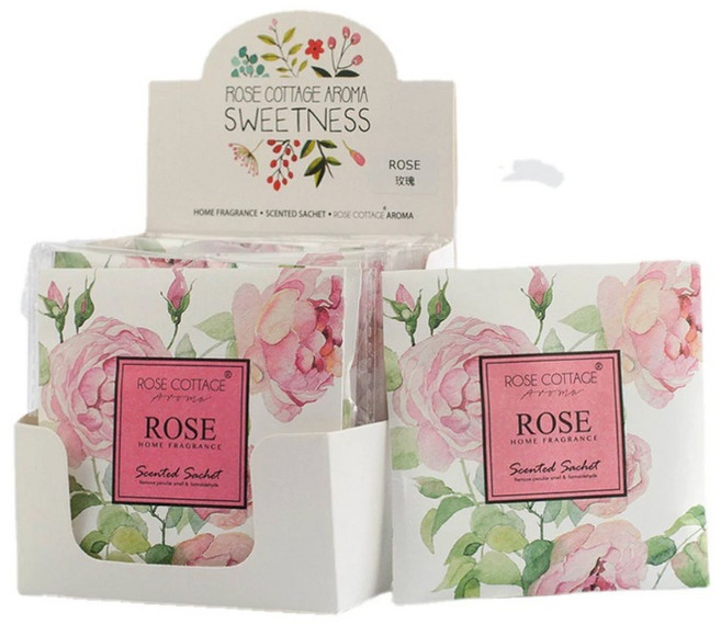 ROSE COTTAGE AROMA 持久香氛包 衣櫥衣櫃 防霉 除味 香囊, 1個, 玫瑰