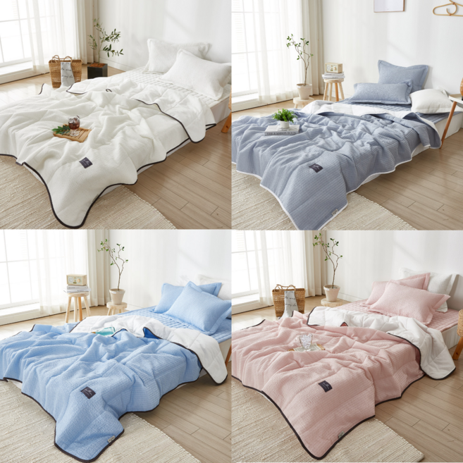소중한가족 포베리 여름 모기 진드기 기피 항균 삼베 모시 와플 이불 SS Q