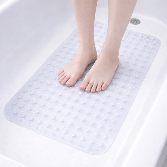 리엔토 미끄럼방지 안전 욕실 욕조 매트, 1개, 투명