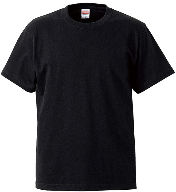 United Athle 5001-01 5.6oz 純棉 短袖T恤 25色 成人 S~XL, 002 黑色