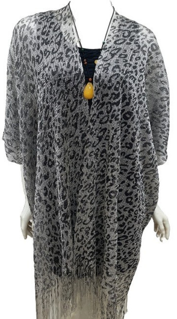 안녕릴리 여성 레오파트 커버업 아우터웨어 가디건