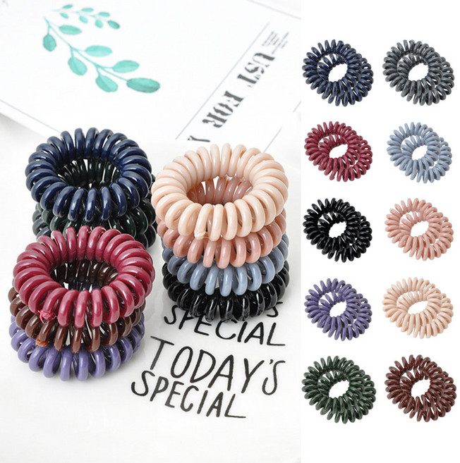 (10+10)자국없는 스프링 전화줄 머리끈 데일리 헤어끈 20p대용량세트