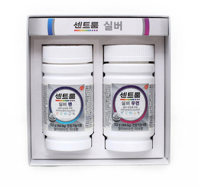 센트룸 실버 포맨 실버 포우먼 선물세트 벌크 112정 선택구성, 실버남녀혼합 실버맨112정+실버우먼112정, 1개