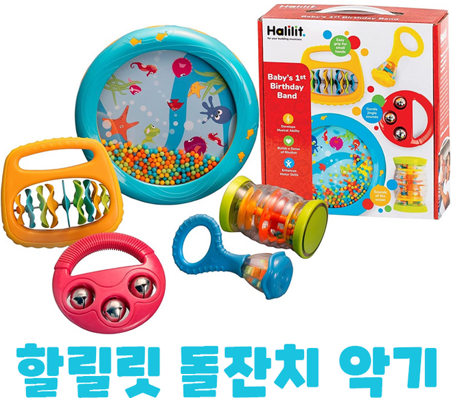할릴릿 유아 음악밴드 악기연주 아기선물 돌선물 깜짝선물, 1개