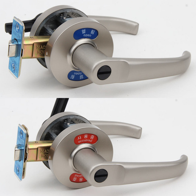 사용중 열림 표시형 방문손잡이 문고리 교체 무키, 1개