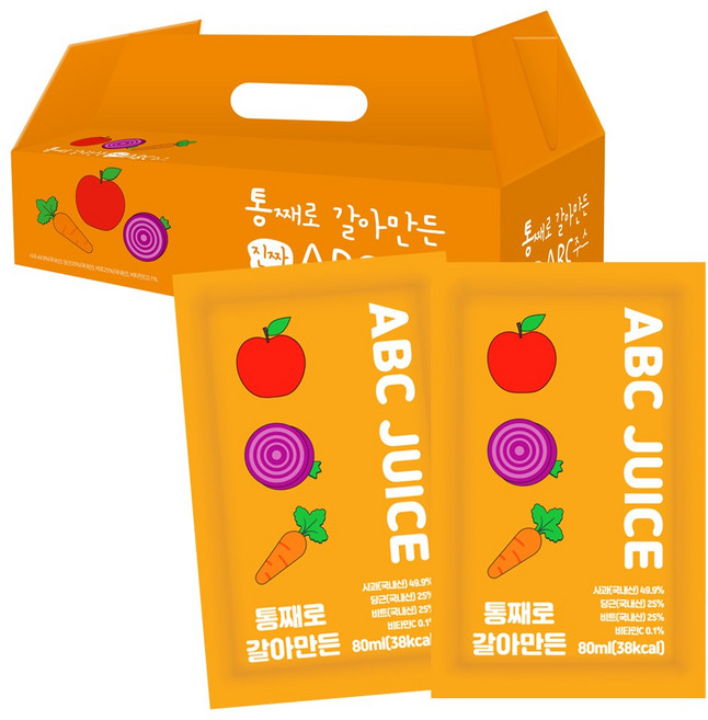 통째로 갈아만든 ABC주스 80ml 30개입, 1박스, 2.4L