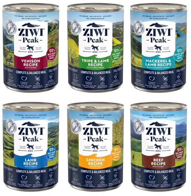 ZIWI Peak 鹿肉犬糧 完整均衡濕糧, 4.68kg, 1個, ZIWI滋益巔峰 經典狗主食罐 牛肉 390克 12罐 (狗罐_罐頭)