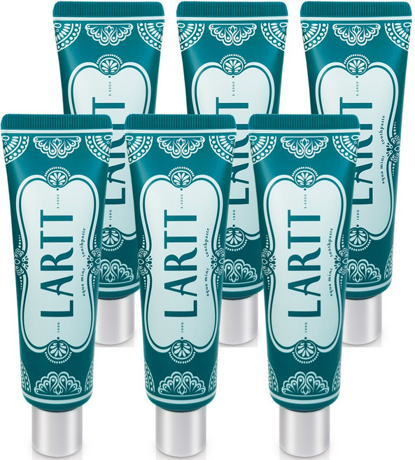 라르트 잇몸 시린이 치약 추천 프리미엄 천연 치약 아쿠아민트, 6개, 100g