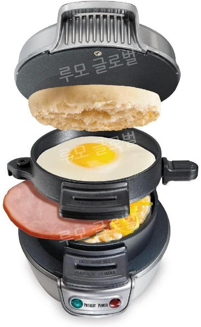 에그타르트 프레스 햄튼 비치 아침 식사 샌드위치 메이커 계란 조리기 링 맞춤 재료 영국식 머핀 크루아상 미니 와플에 완벽한 선물용 은색 (25475), 실버, C. 실버