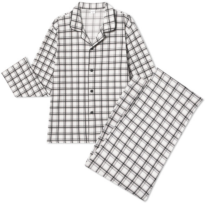 수아팜 아동 모노체크 웜 젤리 긴팔 파자마 세트