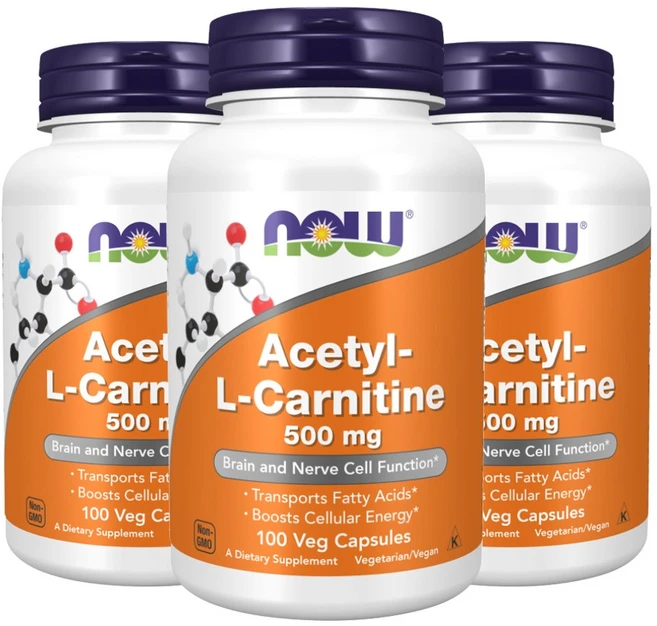 나우푸드 아세틸-L-카르니틴 500mg 베지 캡슐, 100정, 3개 - 쿠팡