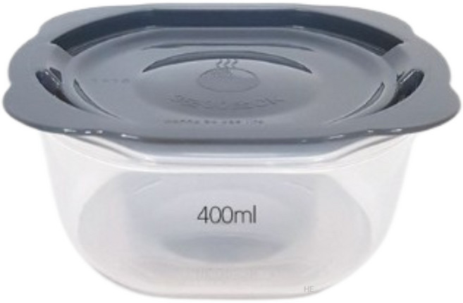 이지앤프리 맛쿡 전자렌지 냉동밥보관용기 400ml 8p 세트, GRAY(회색), 16개