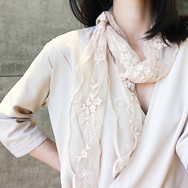 루디아 "당일출고"레이스 슬림 롱 스카프