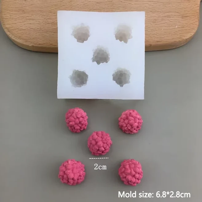 3D 시뮬레이션 과일 촛불 실리콘 금형 블루 베리 모양의 퐁당 DIY 초콜릿 베이킹 케이크 장식 도구, 05 Mix raspberry, 1개