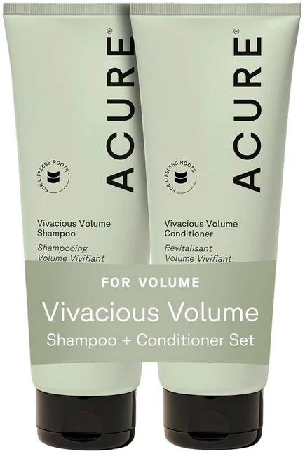 Acure 아큐어 비바셔스 볼륨 샴푸 & 컨디셔너 세트 236ml 2개 - 쿠팡